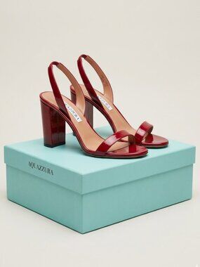 Aquazzura  So Nude 85mm Block Sandal NIB, 38.5/8.5